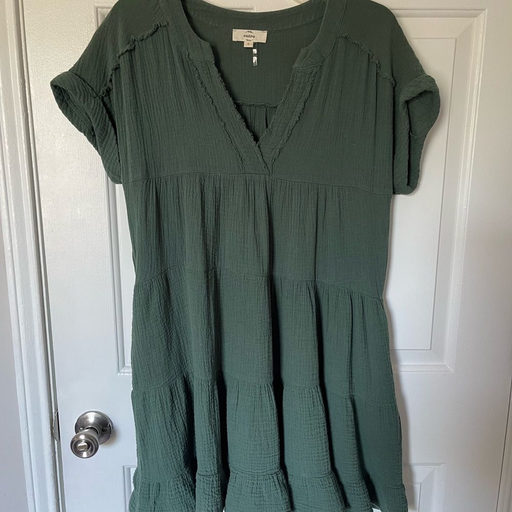 Entro Forest Green Mini Dress